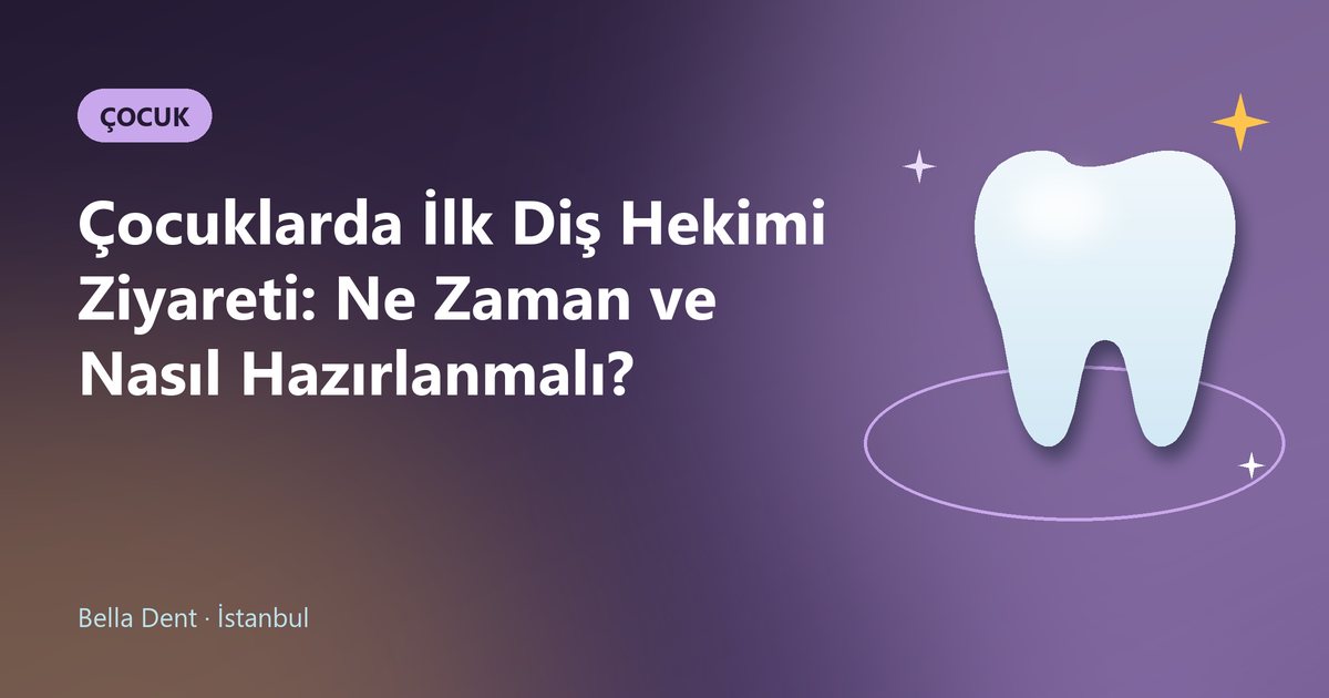Çocuklarda İlk Diş Hekimi Ziyareti: Ne Zaman ve Nasıl Hazırlanmalı? – Bella Dent blog kapak görseli