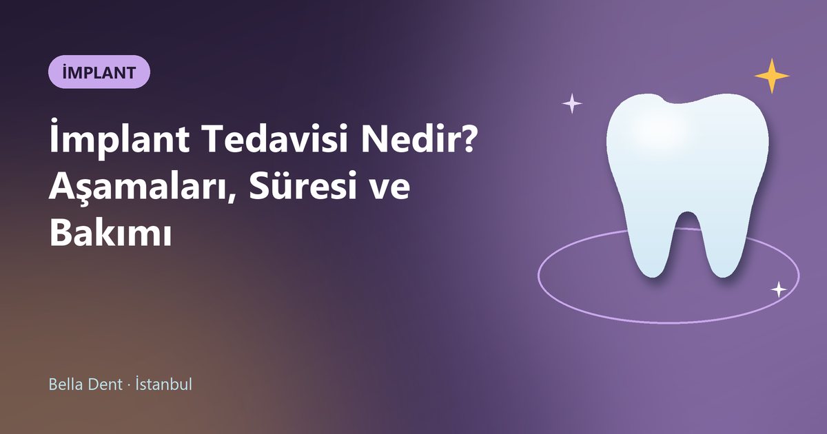 İmplant Tedavisi Nedir? Aşamaları, Süresi ve Bakımı – Bella Dent blog kapak görseli
