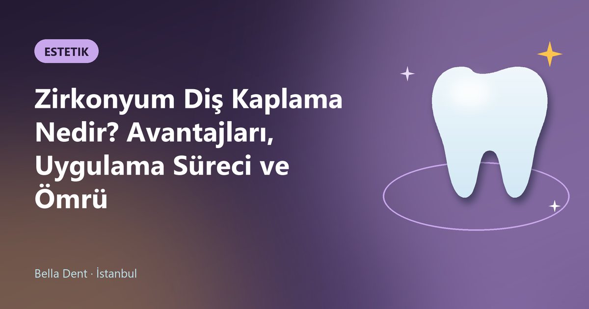 Zirkonyum Diş Kaplama Nedir? Avantajları, Uygulama Süreci ve Ömrü – Bella Dent blog kapak görseli